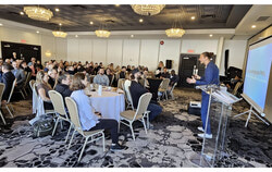 Antoine Bourassa, founder of Boorask Innovation, emphasized that AI is not about replacing jobs but enhancing decision-making and efficiency, urging businesses to embrace AI as a tool for growth and innovation. Photo: Tashi Farmilo