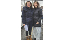 France Dubois, director of L’Autre Chez Soi (left), and Sophie Durand, director of Les Créations Sophistiquées (right), come together in support of women’s empowerment and well-being at Un Temps pour Elle. Photo: Halyssia Jean