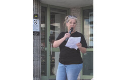 Kim Lafleur-Lauriault, présidente du Syndicat du soutien scolaire de l’Outaouais (7 septembre 2025). Photo : Gracieuseté du Syndicat du soutien scolaire de l’Outaouais