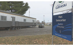 Halte-chaleur du parc Sanscartier (28 mars 2026). Photo : gracieuseté d’Annie Castonguay, coordonnatrice chez Réhabex