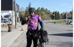 Gabriel Bélanger, all smiles while participating in the CN Cycle for CHEO 100-kilometre century ride that crosses into Gatineau. Photo: Jude Osmond