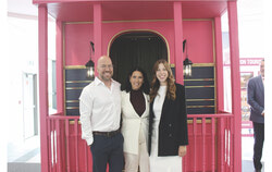 Alexandre Van Dieren, Geneviève Latulippe and Lélia Bâcle-Mainguy at the inauguration of the Outaouais Express on Wednesday, September 2. Photo: Jude Osmond