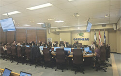 Membres du conseil municipal, lors de la semaine d’études budgétaires de la Ville de Gatineau (6 novembre 2024). Photo : Mélissa Gélinas