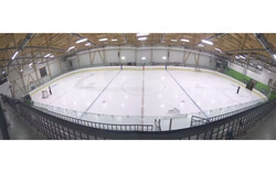 A video shared online shows a referee trying to signal a Zamboni driver, who crashes the machine into the boards, allegedly while impaired. Photo: Screenshot of the video posted on the Sécurité Publique MRC des Collines-de-l'Outaouais Facebook page